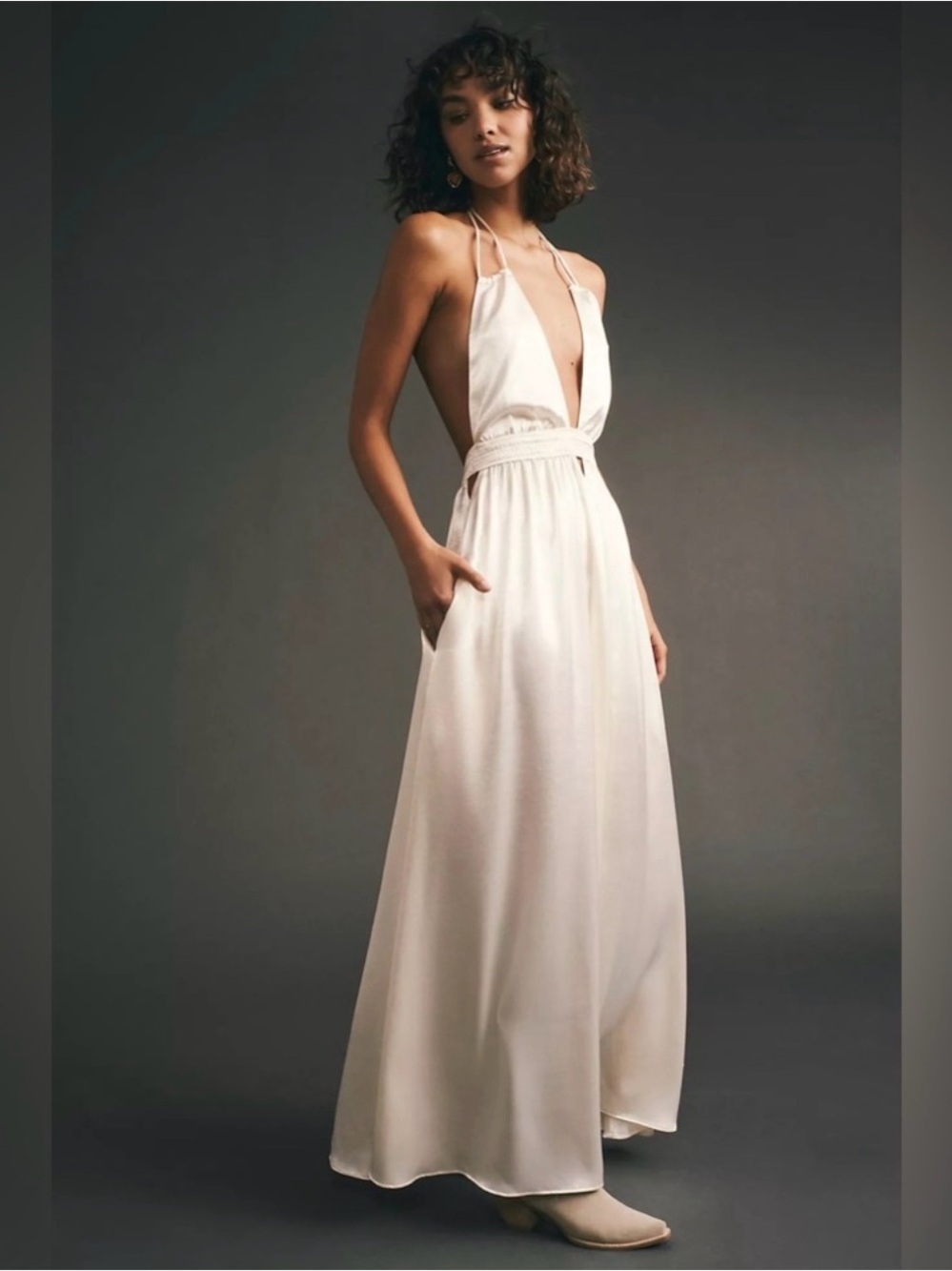 NWT Free People Look Into The Sun Satin Dress